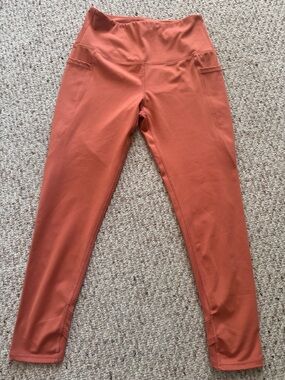 High-Waist Rust Orange Active Leggings